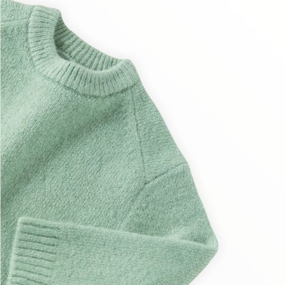 ZARA Kids | Green | RIBBED KNIT SWEATER - Picture 4 of 6